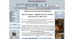 Desktop Screenshot of hry-ke-stazeni.eu