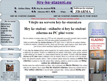 Tablet Screenshot of hry-ke-stazeni.eu